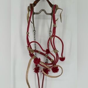 Vintage Tex Tan 1970’s Western Bridle Headstall Bit and Reins Conchos Bling J7